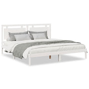 Vetonek Extra long bed without mattress white solid wood 180x220 cm