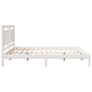 Extra long bed without mattress white solid wood 180x220 cm v4565 - Vetonek