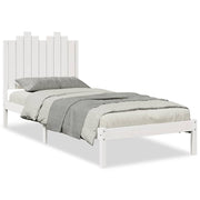 Vetonek Extra long bed without mattress white solid wood 100x220 cm