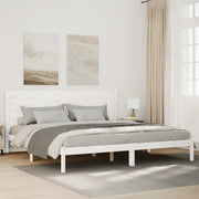 Extra long bed without mattress white solid wood 140x210 cm v5128 Vetonek