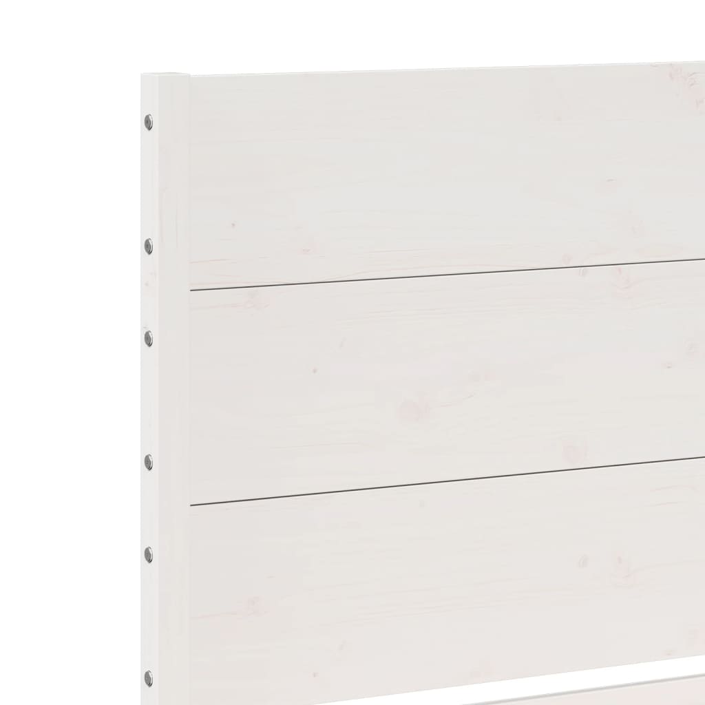 Extra long bed without mattress white solid wood 200x210 cm V5180 Vetonek