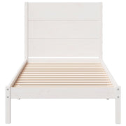 Extra long bed without mattress white solid wood 100x220 cm v5227 - Vetonek