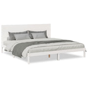Vetonek Extra long bed without mattress white solid wood 180x220 cm