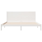 Extra long bed without mattress white solid wood 180x220 cm v5289 - Vetonek