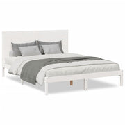 Vetonek Extra long bed without mattress white solid wood 160x220 cm