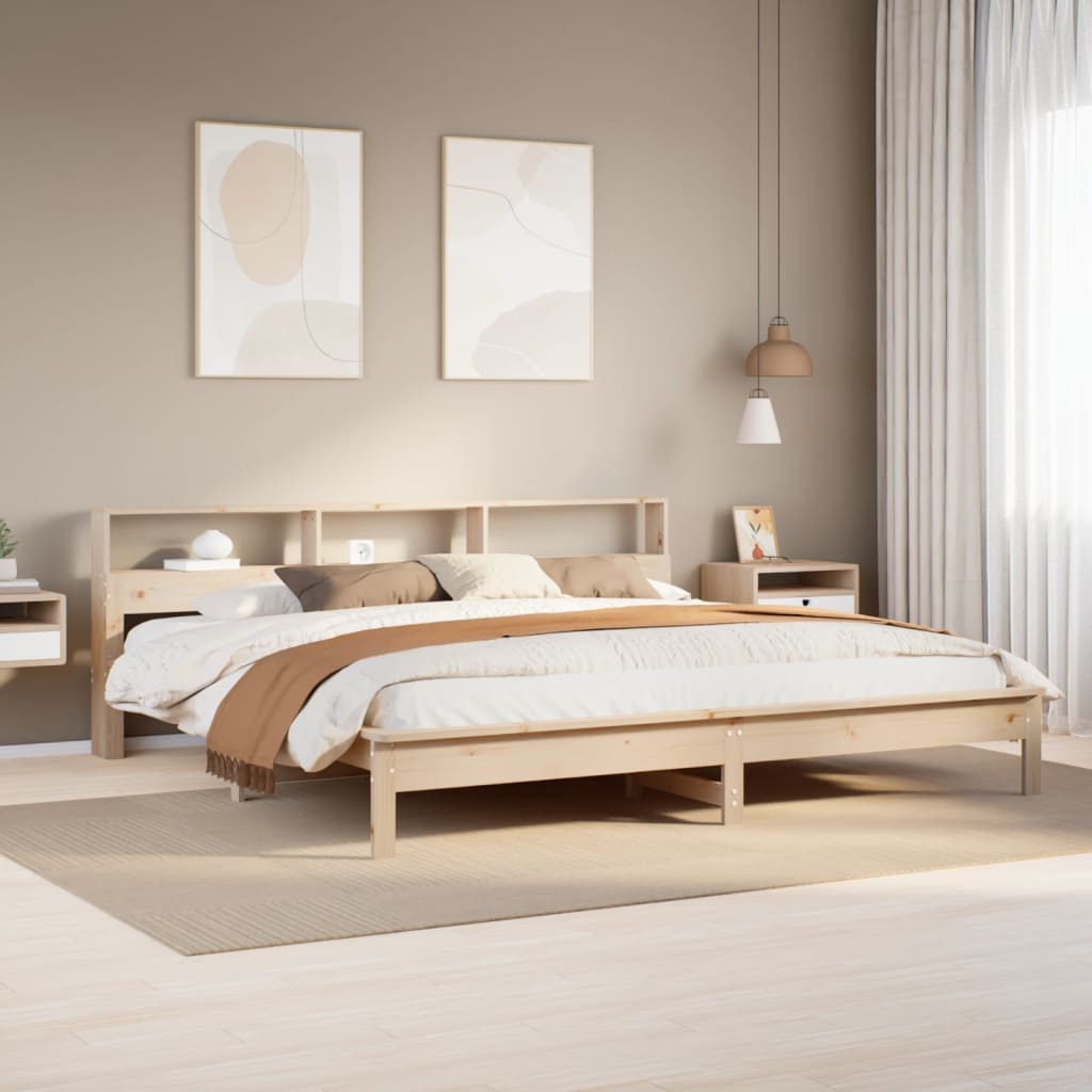 Vetonek Estructura de cama sin colchón madera maciza de pino 200x200 cm