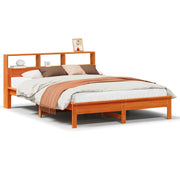 Vetonek Cadre de lit sans matelas bois massif marron 135x190 cm