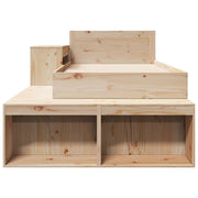 Estructura de cama sin colchón madera maciza pino 75x190 cm v9270 - Vetonek