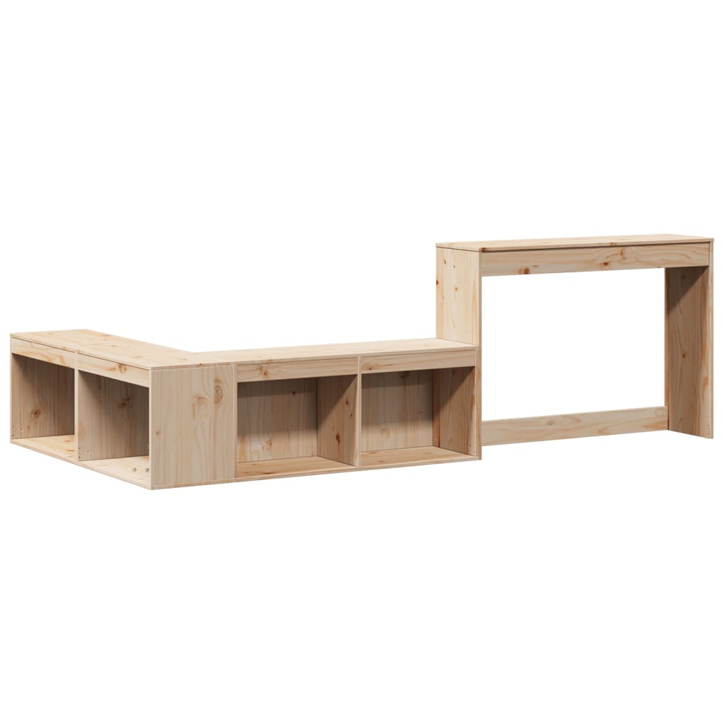 Estructura de cama sin colchón madera maciza pino 75x190 cm v9270 - Vetonek