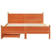 Estructura de cama sin colchón madera maciza marrón 120x190 cm v9652 - Vetonek