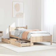 Estructura de cama sin colchón madera maciza de pino 90x190 cm v9669 Vetonek