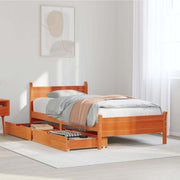 Estructura de cama sin colchón madera maciza marrón 90x190 cm v9683 Vetonek