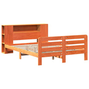 Estructura de cama sin colchón madera maciza marrón 135x190 cm v0733 - Vetonek