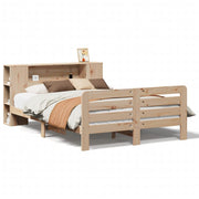 Estructura de cama sin colchón madera maciza de pino 140x190 cm V0740 Vetonek