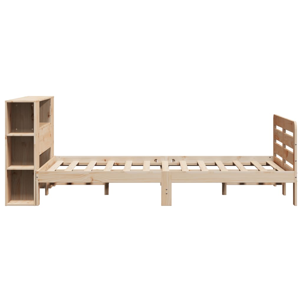 Estructura de cama sin colchón madera maciza de pino 140x190 cm V0740 Vetonek