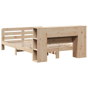 Estructura de cama sin colchón madera maciza de pino 140x190 cm V0740 Vetonek