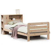Vetonek Estructura de cama sin colchón madera maciza de pino 90x200 cm