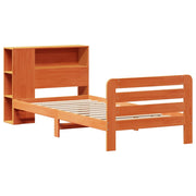 Estructura de cama sin colchón madera maciza marrón 90x190 cm v0887 - Vetonek
