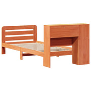 Estructura de cama sin colchón madera maciza marrón 90x190 cm v0887 - Vetonek