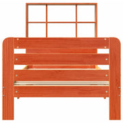 Cadre de lit sans matelas bois massif marron 75x190 cm v1150 - Vetonek