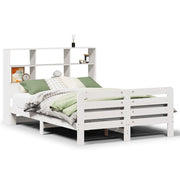 Estructura de cama sin colchón madera maciza blanca 120x190 cm V1204 Vetonek