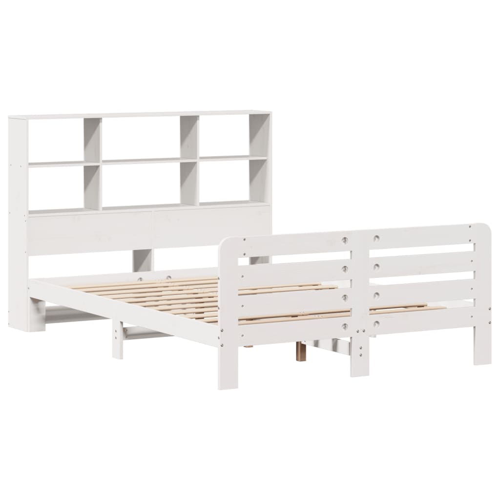 Estructura de cama sin colchón madera maciza blanca 120x190 cm V1204 Vetonek