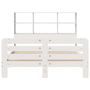Estructura de cama sin colchón madera maciza blanca 120x190 cm V1204 Vetonek