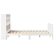 Estructura de cama sin colchón madera maciza blanca 120x190 cm V1204 Vetonek