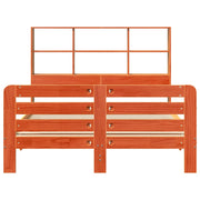 Estructura de cama sin colchón madera maciza marrón 135x190 cm v1242 - Vetonek