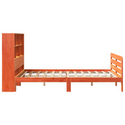 Estructura de cama sin colchón madera maciza marrón 135x190 cm v1242 - Vetonek