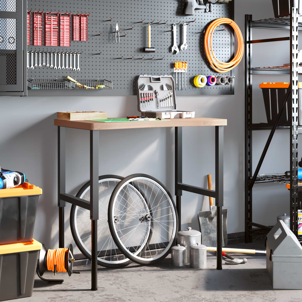 Etabli en hêtre massif 100x(55-60)x(73-99.5) cm V1983 Vetonek