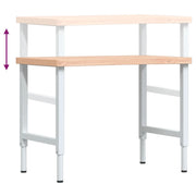 Etabli en bois de hêtre massif 100x(55-60)x(73-99.5) cm V2201 Vetonek