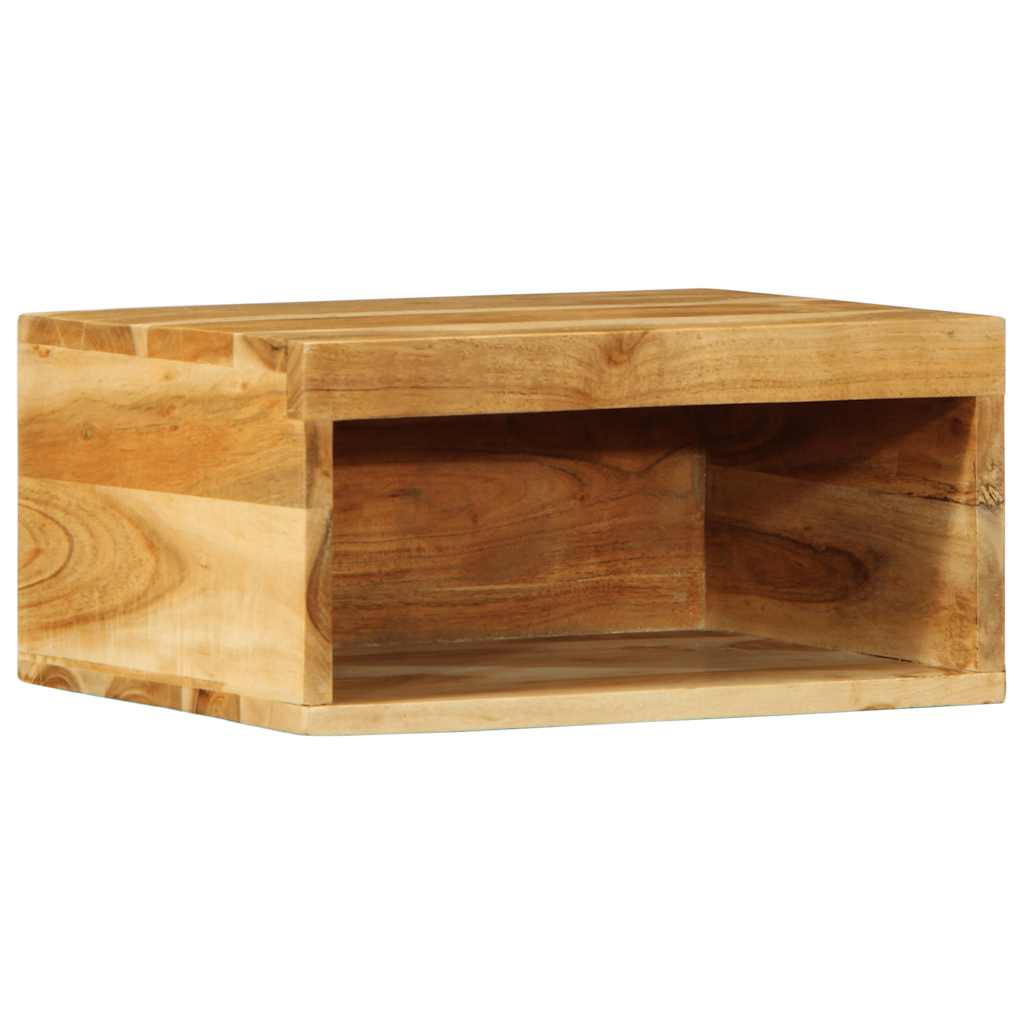 Vetonek Mueble de TV de pared madera maciza de acacia 40x30x19 cm