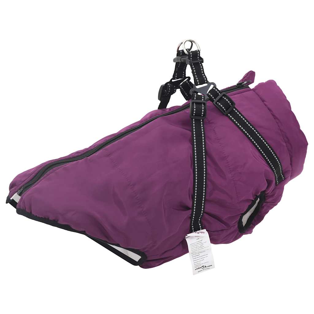 Vetonek Abrigo para perro con arnés impermeable reflectante 4XL morado