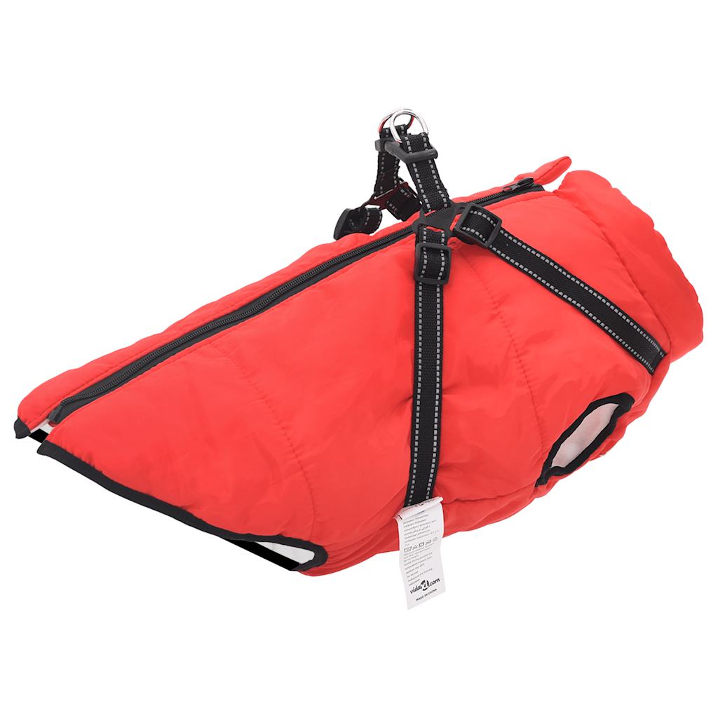 Vetonek Abrigo para perro con arnés impermeable reflectante 3XL rojo