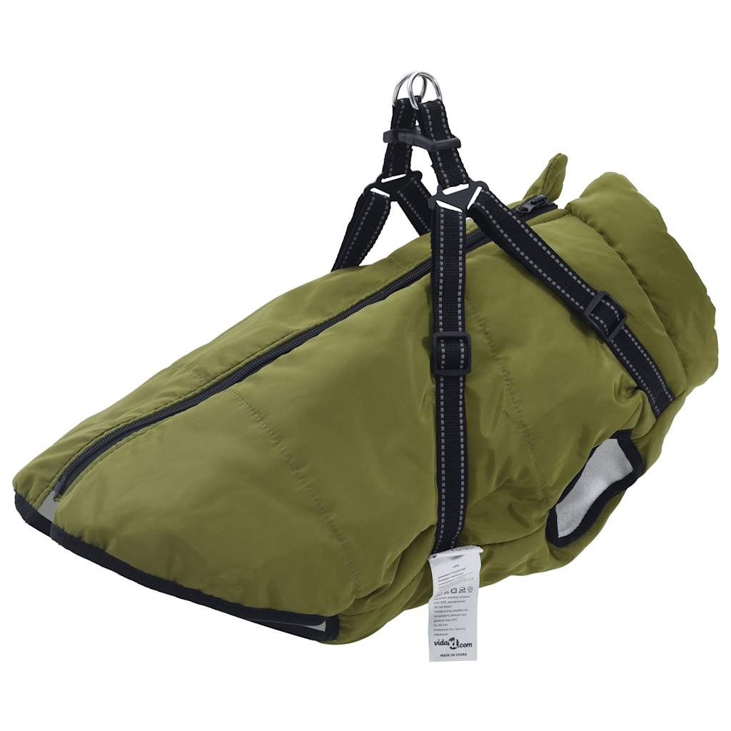 Vetonek Abrigo perro arnés impermeable reflectante 3XL verde militar