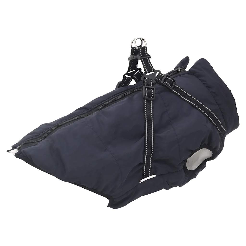 Vetonek Abrigo perro con arnés impermeable reflectante 3XL azul marino