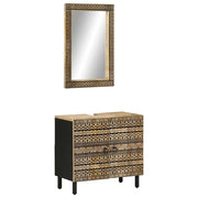 Conjunto de muebles de baño 2 piezas madera maciza de mango v5288 Vetonek