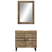 Conjunto de muebles de baño 2 piezas madera maciza de mango v5288 - Vetonek