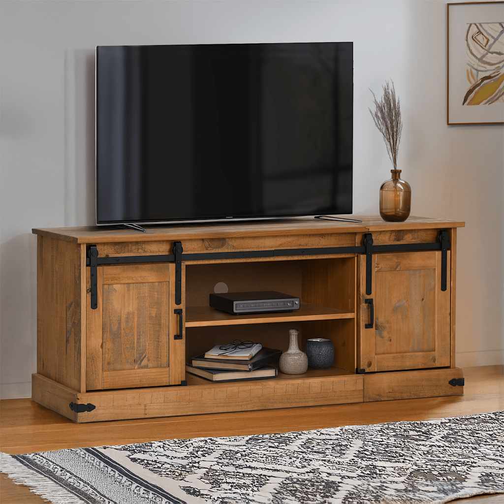 Vetonek Mueble de TV HALDEN 2 puerta correderas 150x40x60 cm