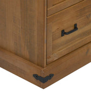 Vinoteca HALDEN con botelleros y puerta corredera de pino V6278 Vetonek