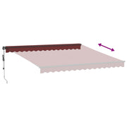 Burgundy automatic retractable awning 400x300 cm V6506 Vetonek