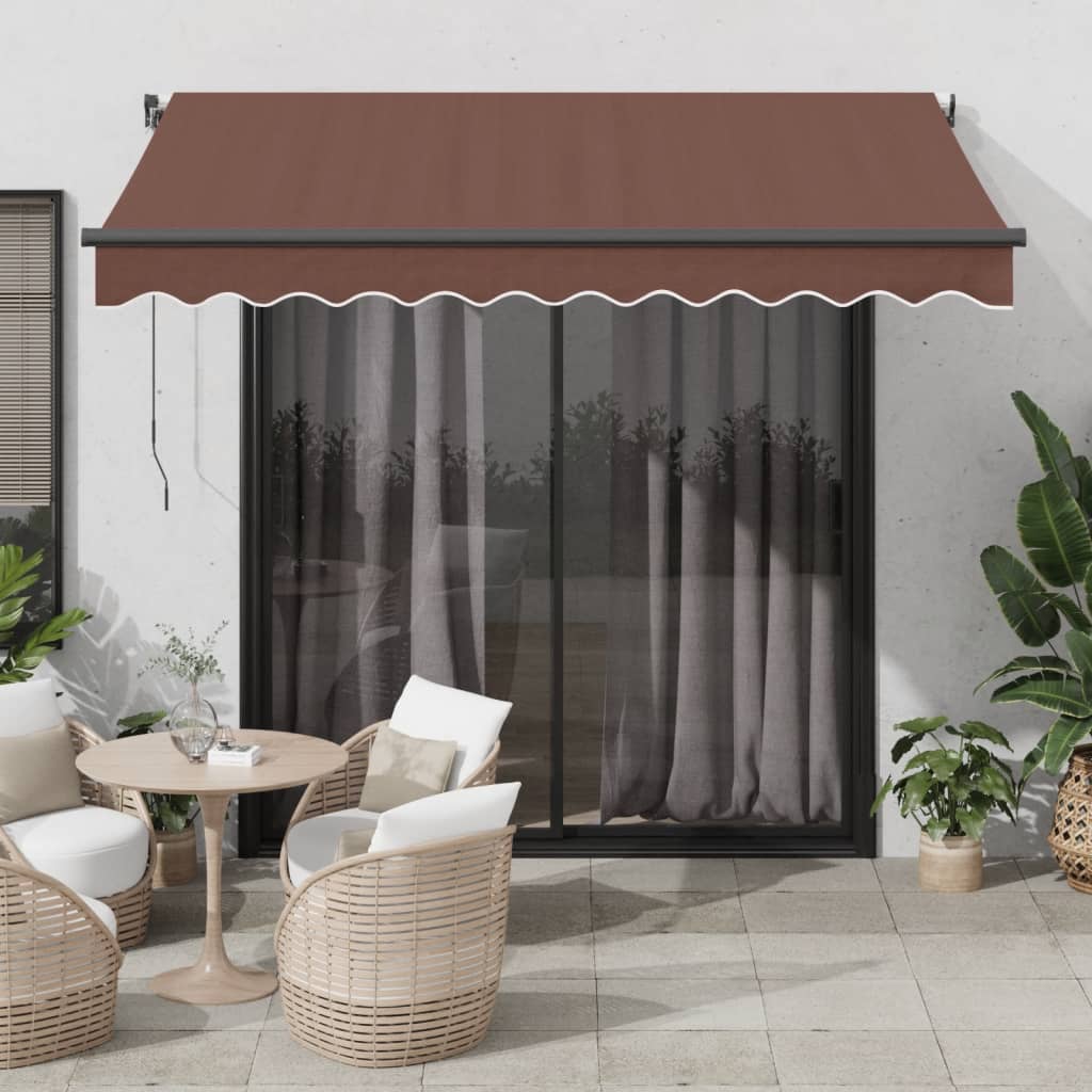 Vetonek Toldo retráctil automático marrón 350x250 cm