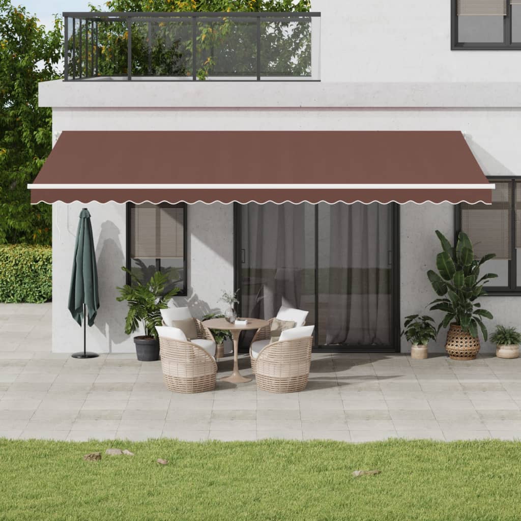 Vetonek Toldo retráctil automático marrón 600x300 cm