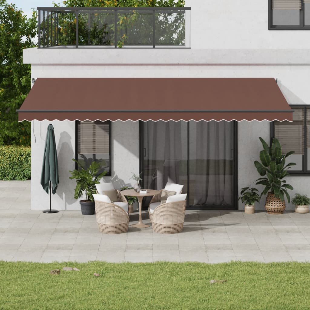 Vetonek Toldo retráctil automático marrón 600x300 cm