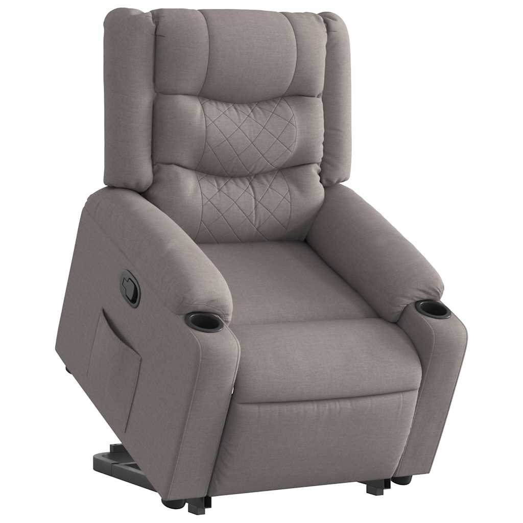 Vetonek Sillón reclinable elevable tela gris taupe