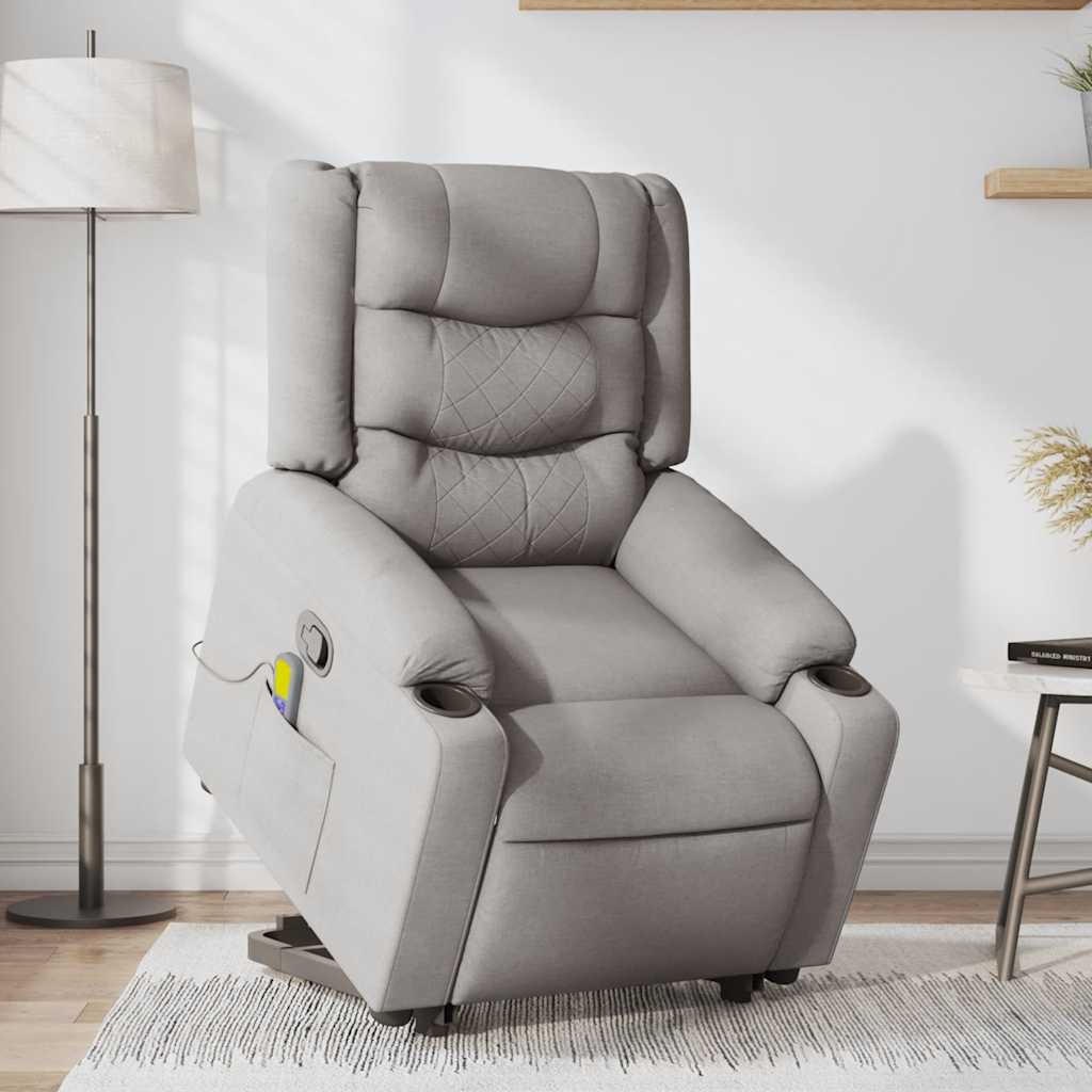 Chaise de massage inclinable avec pied de nuage gris