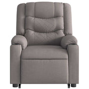 Sillón eléctrico reclinable elevable de tela gris taupe V7411 Vetonek