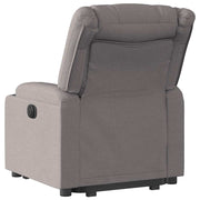 Sillón eléctrico reclinable elevable de tela gris taupe V7411 Vetonek