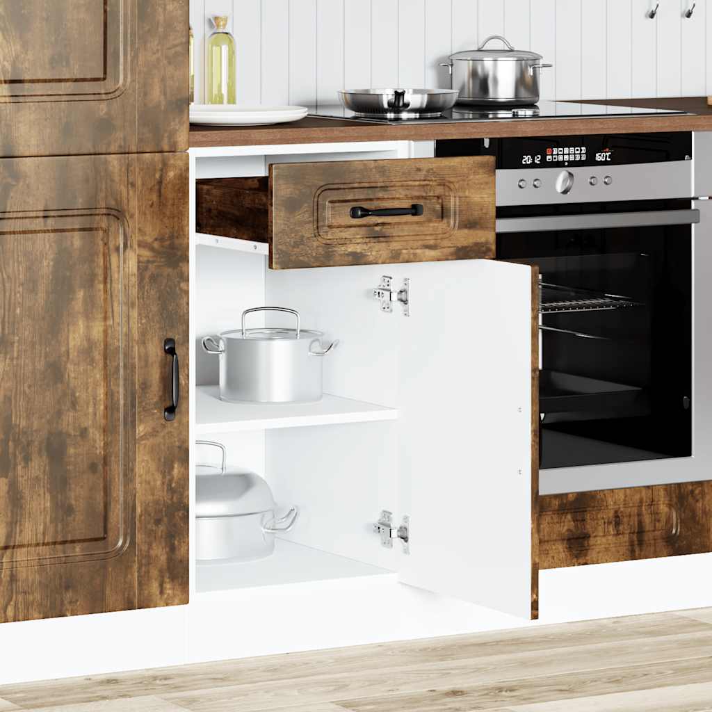 Mueble bajo de cocina Kalmar de madera sintetizada Nexus roble ahumado